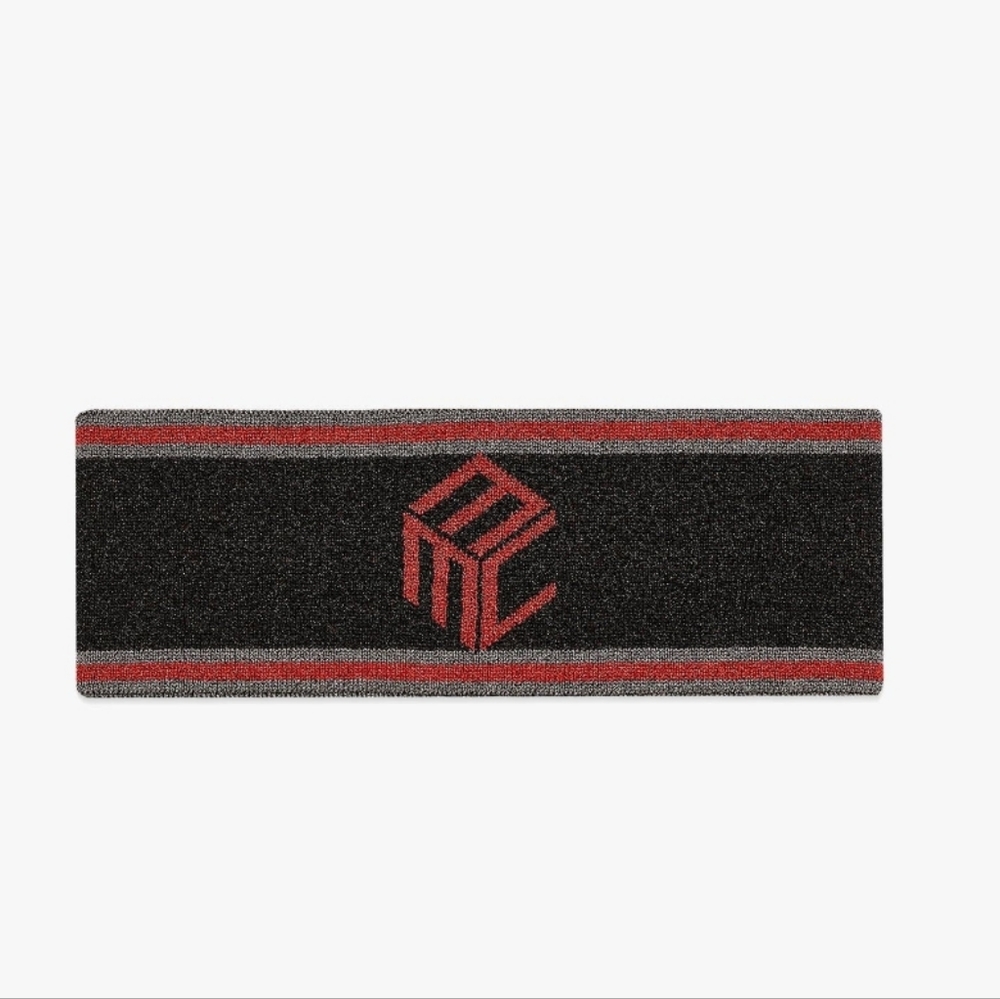 NWT Authentic MCM Headband Cubic Monogram Knit Headband Black Wool Blend‎